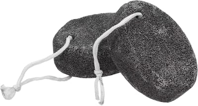 Natuurlijke Puimsteen - Voetverzorging Steen - Effectieve Eeltverwijdering - Ergonomisch Antislip Ontwerp - 9 x 6 x 3 cm - Donkergrijs