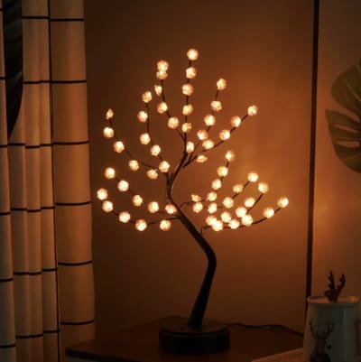 MIRO® Lichtboom Bloesem - Lichttakken - Warm Wit Licht - Led USB & Batterij - Kerst - Woonkamer - Slaapkamer - Decoratie Nachtlampje - Aan & Uit Knop