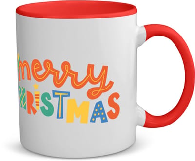 Akyol - kerst merry christmas koffiemok - theemok - rood - Kerstmis - kerst beker - winter - kerst - christmas - kerst cadeau - 350 ML inhoud