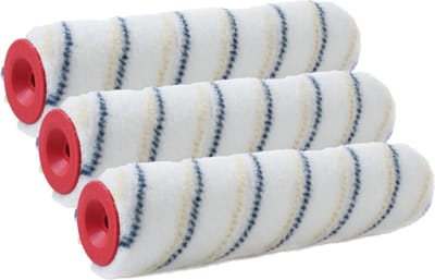 Sorex verfroller - 3x - 6,2 x 25 cm - nylon - pluisvrij - anti-spat - wasbaar - muur vacht roller