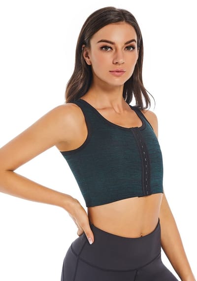 Dailygoods- Bandage Tank Top Ademend - Dames Binder Grote Borst - 3 Rijen Verstelbare Haken - Elastisch Netverband - Comfortabel Onderarm Ontwerp - Fijn Uitlijnen - Compressietop