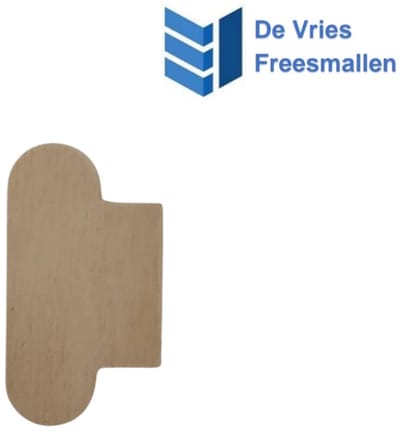 vulplaat 1200 sluitplaat loop afgerond