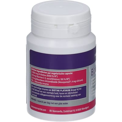 Mannavital Biotine Platinum 60 Gecomprimeerde tabletten