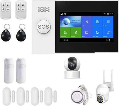Alarmsysteem Kit - App Controle - Huis Beveiligen - Bewegingsmelder - 4.3 Inch - Wit