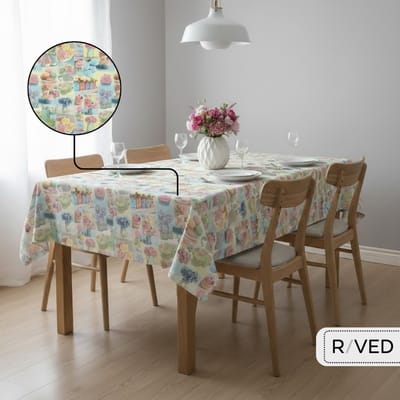 Raved Tafelzeil 140 cm x 260 cm - Macarons Roze - PVC - Afwasbaar