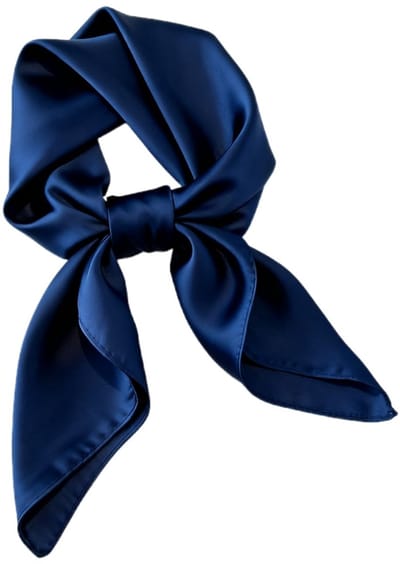 Dailygoods- Chiffonsjaal Lichtgewicht - Vierkant 70x70cm - Marineblauw - Uniseks Accessoire - Halsdoek/Haarband - Elegante Draperingen - Sjaal