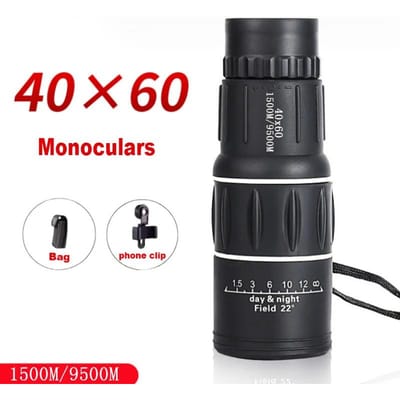 40x60 Monoculaire Telescoop Dubbele Focus Zoom Verrekijker 1500M/9500M Nachtzicht bij Weinig Licht Met Riem Optische Lens/Rubber Buiten
