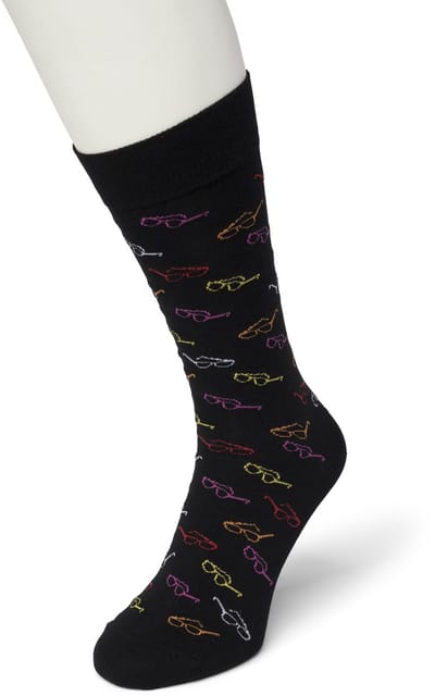 Bonnie Doon Heren Sokken met Brillen Print maat 40/46 Donker Grijs - Thema Sokken - Opticiën - Cadeau Sokken - Word je Happy en vrolijk van - Zacht Katoen met Gladde Teennaad - Comfortabel - Perfect Cadeau - Anthracite - BT992111.118