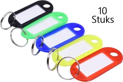 Professor Q - Gekleurde Sleutellabels - Sleutelhangers - 10 stuks