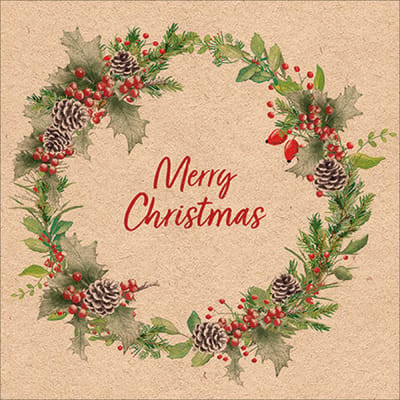 Ambiente- kerstservetten - 33x33cm - 3 laags - 20 stuks