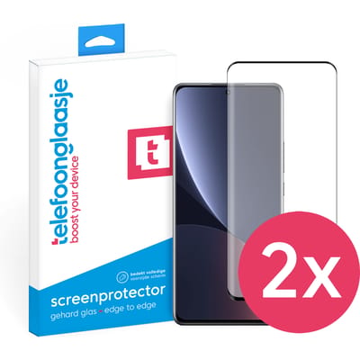 DuoPack: Xiaomi 12 screenprotector gehard glas Edge to Edge