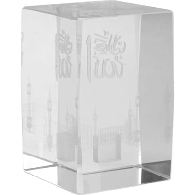 Presse-papier en cristal 3D Cube en verre gravé Cadeau Décoration pour salon Bureau white