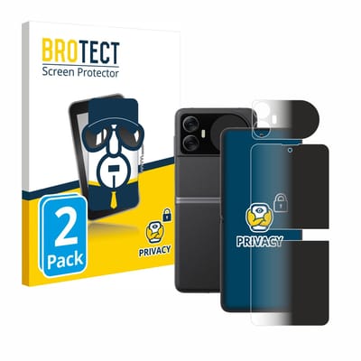 BROTECT - privacy screenprotector voor Blackview Hero 10 (Voor+Achter) - Folie Beschermfolie Blauwlichtfilter 2 Stuks