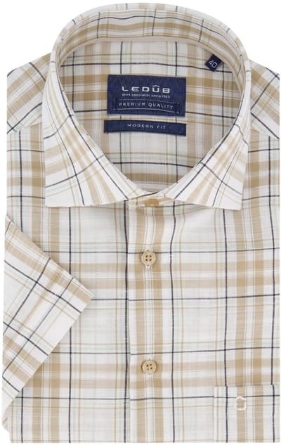 Ledub business overhemd beige