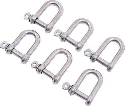 Set van 6 stuks 8 mm D-beugels voor bevestiging