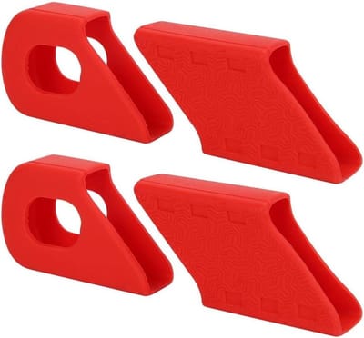 4 Stuks Fietsketting Beschermers van Silicoon voor Mountainbike en Racefiets, Voorkomt Krassen en Slijtage (Rood)
