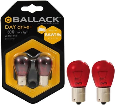12V 21W Glühbirnen Rot 2 Stück für Fahrzeuge