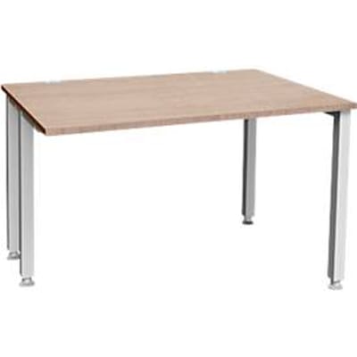 Schäfer Shop Genius bureau MODENA FLEX, 4-poots vierkante buis, ingekorte zijpanelen, B 800 mm, esdoorn