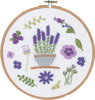 Vervaco - Borduur kit met borduurring - Lavendel seizoen - PN-0170752 - Borduren - Borduurpakket - Borduurpakket volwassenen