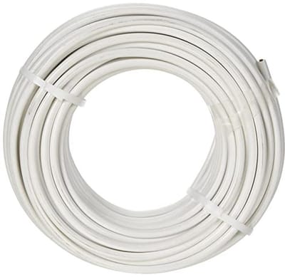 Slangleiding 25 m, 2 x 0,75 mm2, Wit - Perfect voor Schakelaars en Stopcontacten