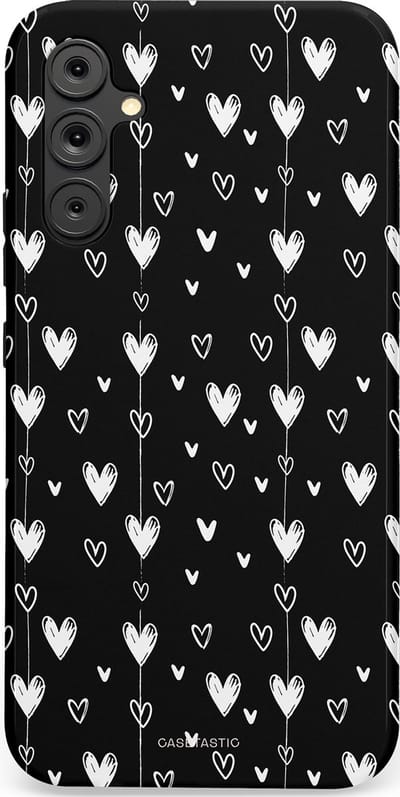 Casetastic Hoesje Geschikt voor Samsung A34 (5G) - Stijlvolle Beschermende Duo-layer Case - Hangend Hartje