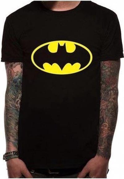 Batman T-shirt - zwart - katoen - volwassenen - Superhelden Verkleedshirt heren - korte mouwen - herenkleding M