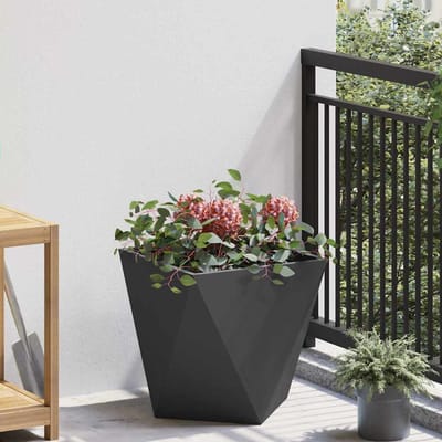 vidaXL Plantenbak Zwart 40 x 40 x 40 cm Staal