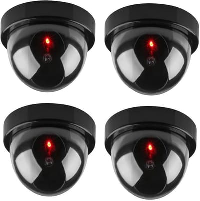 Dummy Camera Set - Nep Beveiliging - Diefstal Preventie - Knipperend LED - 4 Stuks - Zwart