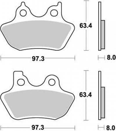 Ap Racing remblok voor Harley Davidson 1450 FLHT Electra Glide 1999 tot 2003 AR / LMP426SR nieuw