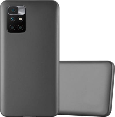 Cadorabo Hoesje geschikt voor Xiaomi RedMi 10 in METALLIC GRIJS - Beschermhoes gemaakt van flexibel TPU silicone Case Cover