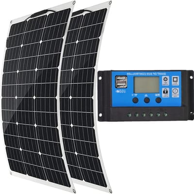 Zonnepaneel Set - Zonnecel Paneel - Off-grid Energie - Hoog Rendement ETFE - 150W - Zwart