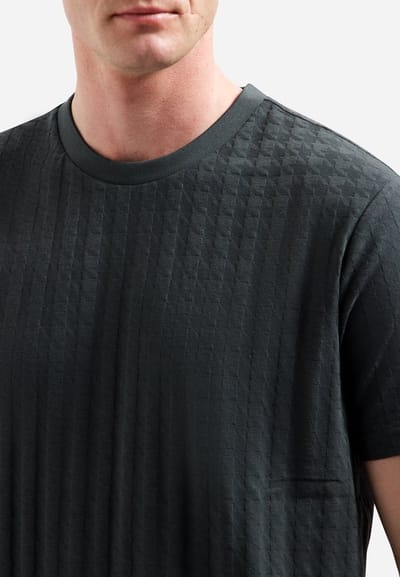 No Excess T-shirt crewneck solid relief jacqu dark steel