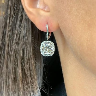 Huitan Prachtige Zirkonia Hangende Oorbellen voor Vrouwen Romantische Kristallen Dangle Oorbellen Bruiloft Temperament Vrouwelijke Sieraden gray