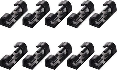 Knaak Kabel Clips - Zelfklevend - Kabelbinder - Zwart - 20 Stuks