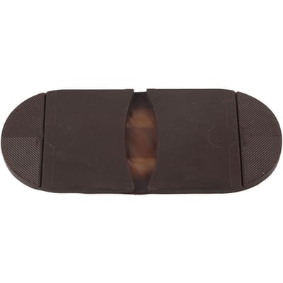 Leren Schoenen Rubber Slijtvaste Buitenzolen Handgemaakte Schoenen Reparatie Halve Zool (Bruine Hak) black