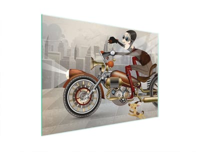 TMK ArtDeko - Snijplank - Glas - 40x30 cm - Motocross