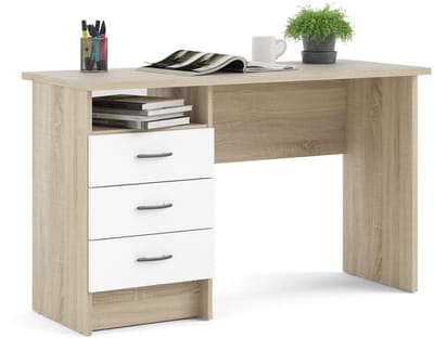Giga Living Bureau Function Plus - Wit/Naturel - 120x70x50cm