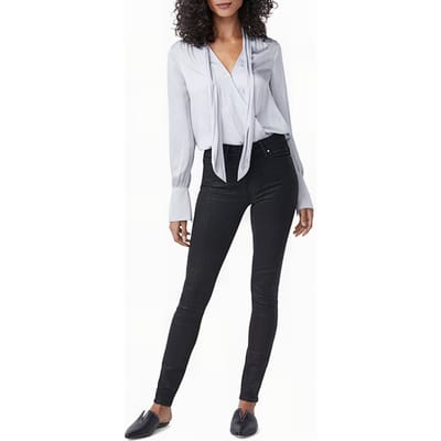 PAIGE Hoxton Ultra Skinny Black Croc Coating Maat: W23 | Skinny Broeken Outlet | Dames | Zwart