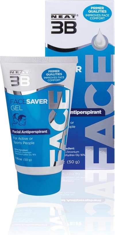 Neat Feat - Face Saver Anti Transpirant - voorkomt overmatig zweten in het gezicht - gel tube 50g