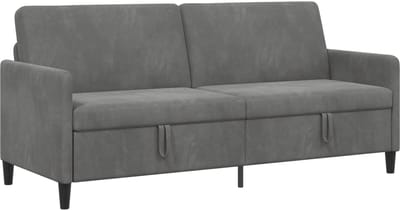 vidaXL - Sofa - met - Opbergruimte - Donkergrijs - 192 - x - 78 - x - 87 - cm - Polyester