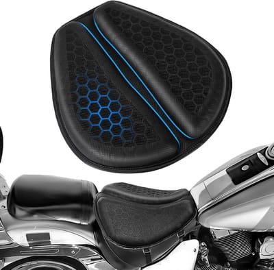 Motorfiets Zitkussen - Motorzitje Gel Pad - Comfortabel Rijden - 3D Honingraatstructuur - Universele Pasvorm - Zwart