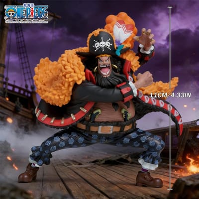 1 st Officiële One Piece Zwartbaard Vechthouding Figuur – Decoratief Verzamelbeeldje Perfect voor Verjaardags- en Festivalcadeaus Premium Kwaliteit orange