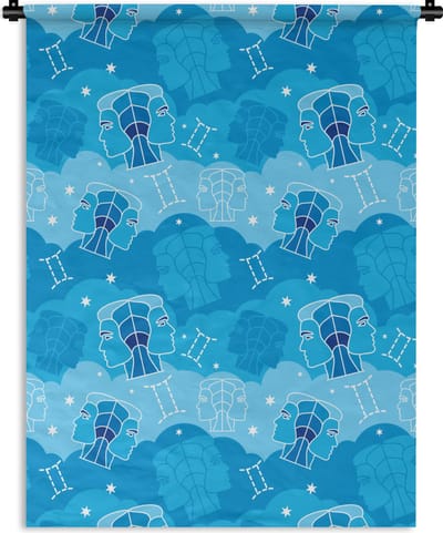 Wandkleed - Wanddoek - Zodiac - Tweeling - Design - 150x200 cm - Wandtapijt