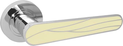 DOMINO SNAP-R M6 WHITE - Luxe Aluminium Deurklink Set - Mat Wit - Ronde Rozet - Binnendeurbeslag - Complete Set