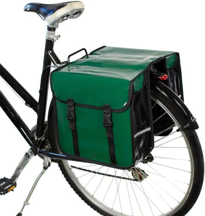 Dubbele Fietstassen - Waterdichte Tassen - Dagelijks Vervoer - Reflecterende Details - 26 Liter - Groen