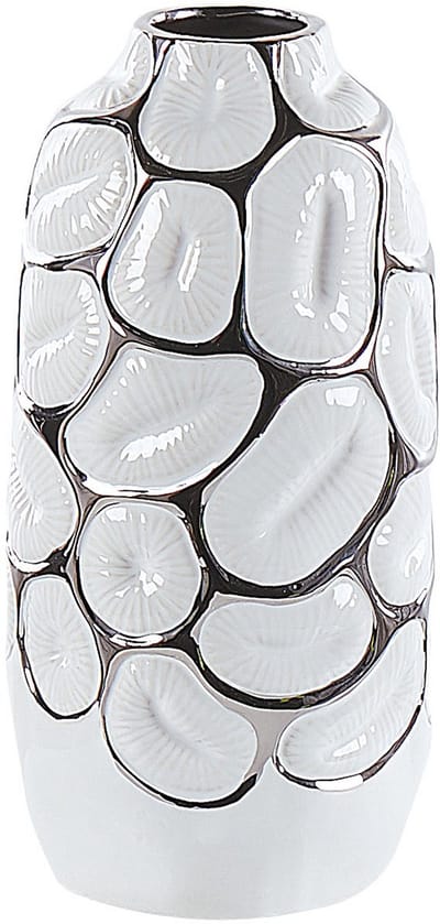 CENABUM - Decoratieve vaas - 28 cm - Wit - Keramiek