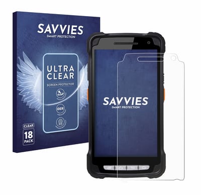 Savvies - Screenprotector voor Point Mobile PM90 - Folie Beschermfolie transparant 18 Stuks