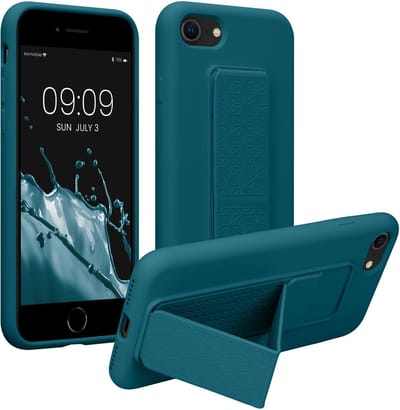 kwmobile back cover voor smartphone - geschikt voor Apple iPhone SE (2022) / iPhone SE (2020) / iPhone 8 / iPhone 7 - 1x beschermhoesje van kunststof - In mat petrol