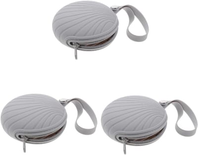 Opbergtas Menstruatiecup - Hygienetasje Cups - Hygiënisch Opbergen - Zacht Siliconen Materiaal - 3 Stuks - Grijs