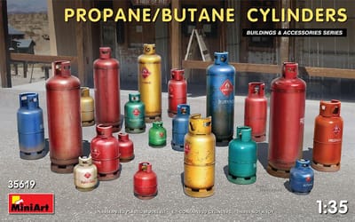 MiniArt Modelbouwpakket Militaire voertuigen - 35619 Propane/Butane cylinders Plastic - 1:35 - Modelbouw